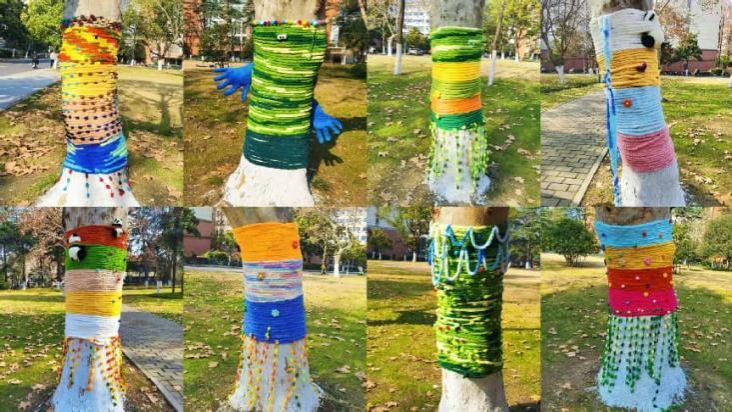 织温暖 树绘校园”代际共建活动尊龙AG人生就是博我校举办“编(图2)